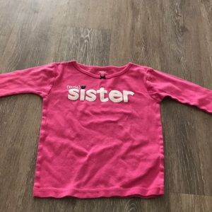 Girls little sister long sleeve tee no stains